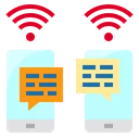 Free Smartphone Chat Wifi Icon