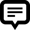 Free Speech Bubble Center Icon