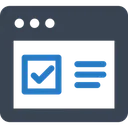 Free Checkmark Browser Checklist Icon