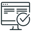 Free Computer Website Check Mark Icon