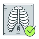 Free X Ray Check Mark Rib Cage Icon