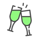 Free Wedding Cheers Bottle Drink Icon