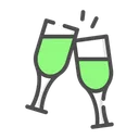 Free Wedding Cheers Bottle Drink Icon