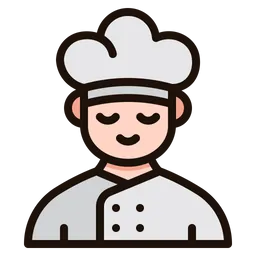 Free Chef Icon - Download in Colored Outline Style