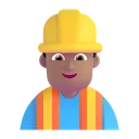 Free Construcao Trabalhador Cor Icon