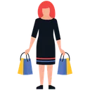 Free Chica De Compras Tiempo Libre Comprar Icono