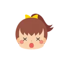 Free Chica Emoji Mareado Icono