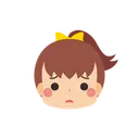 Free Chica Emoji Preocupada Icono