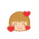 Free Chica Emoji Corazon Icono