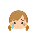 Free Chica Emoji Triste Icono