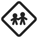 Free Crossing High Contrast Icon