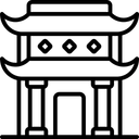 Free Chinesischer Tempel Tempel Tur Icon