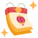 Free Chinesisches Neujahr Kalender Zeitplan Icon