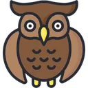 Free Hibou Oiseau Effrayant Icon