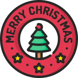 Free Christmas badge  Icon