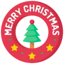 Free Christmas badge  Icon