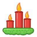 Free Christmas candles  Icon