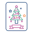 Free Christmas Card Greetings Icon