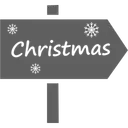 Free Christmas Sign Board Christmas Board Direction Board Icon