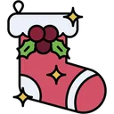 Free Christmas Sock Presents Decoration Icon