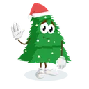 Free Christmas Tree Goodbye Pose Pose Expression Icon
