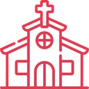 Free Church Christian Building Icon