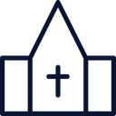 Free Church Black Outline Miscellaneous Life Style Icon