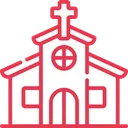 Free Church Christian Building Icon
