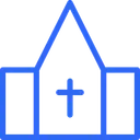Free Church Blue Outline Miscellaneous Life Style Icon