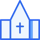 Free Church Blue Lineal Miscellaneous Life Style Icon
