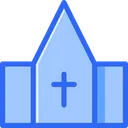 Free Church Blue Color Outline Miscellaneous Life Style Icon