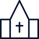Free Church Black Outline Miscellaneous Life Style Icon