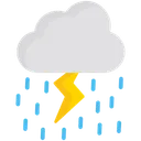 Free Chuva Com Tempestade Tempo Chuvoso Trovao Com Chuva Ícone