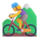 Free Montanha Ciclismo Cor Icon