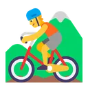 Free Montanha Ciclismo Plano Ícone
