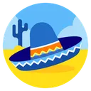 Free Cinco De Mayo Mexican Hat Festival Icon