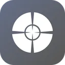 Free Circle Cross Gun Icon