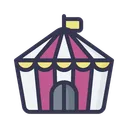 Free Circus Camp Tent Icon