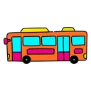 Free Vibrant Public Bus Illustration Mass Transit City Bus Icon