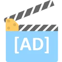 Free Clapboard Ad Production Clapperboard Icon