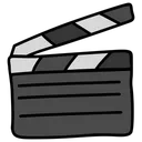 Free Cinema Action Video Action Clapperboard Icon