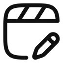 Free Clapperboard Edit  Symbol