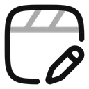 Free Clapperboard Edit  Icon