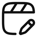 Free Clapperboard Edit  Icon