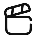 Free Clapperboard Open  Symbol