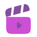 Free Clapperboard Open Play  Icon