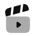 Free Clapperboard Open Play  Icon