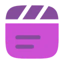 Free Clapperboard Text Icon