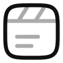 Free Clapperboard Text  Icon