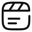 Free Clapperboard Text  Icon